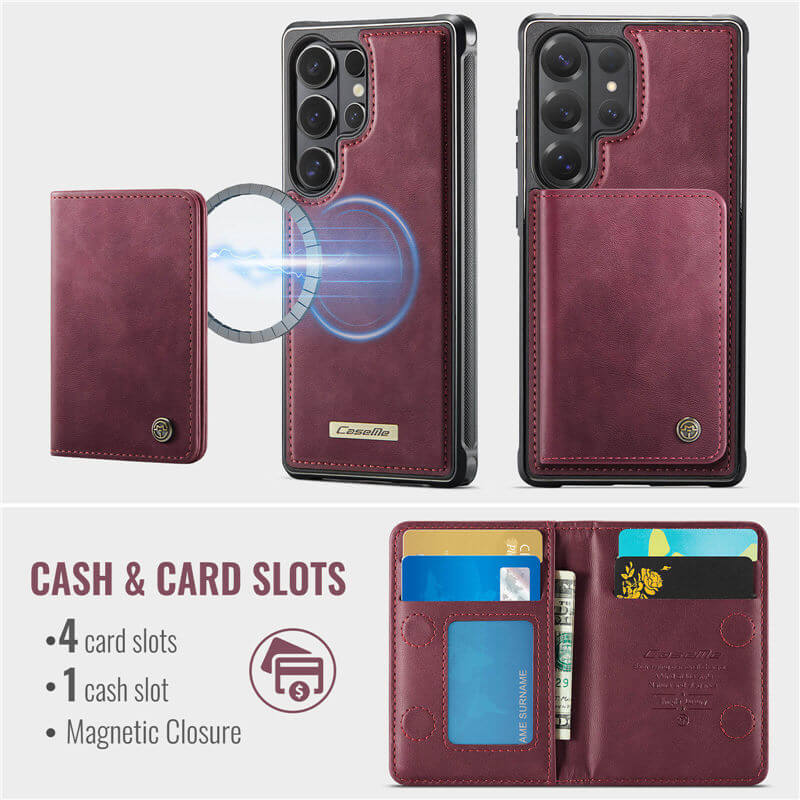 CaseMe Samsung Galaxy S26 Ultra 2-in-1 Detachable Magnetic Wallet Case