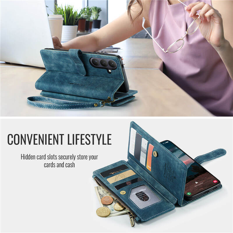 CaseMe Samsung Galaxy S26 Plus Wallet Case with Wrist Strap