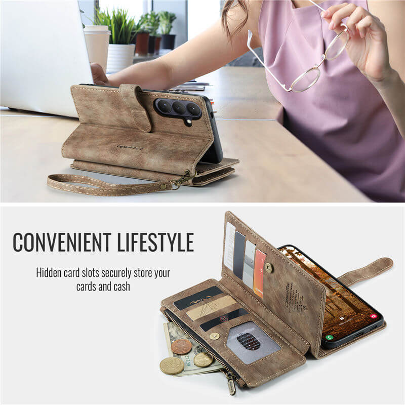 CaseMe Samsung Galaxy S26 Plus Wallet Case with Wrist Strap