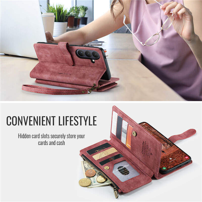 CaseMe Samsung Galaxy S26 Plus Wallet Case with Wrist Strap