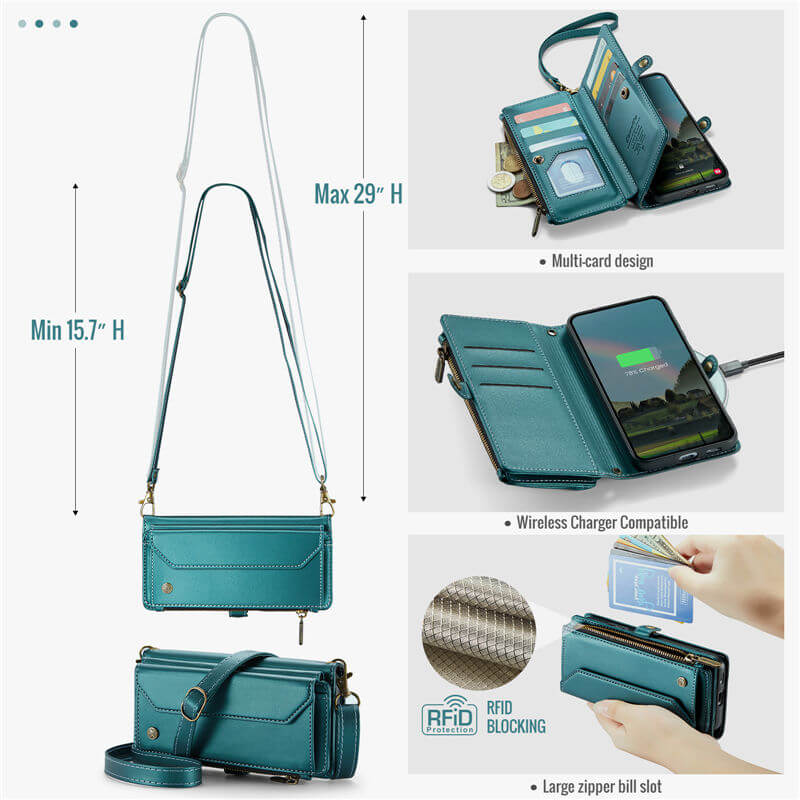 CaseMe Samsung Galaxy S26 Wallet RFID Blocking Crossbody Phone Case