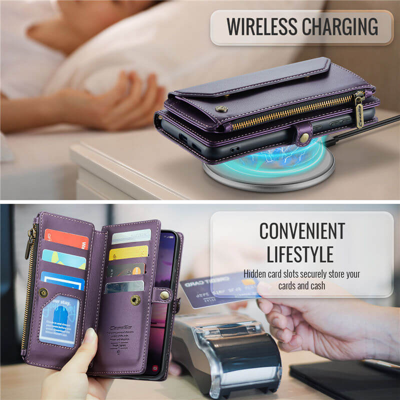 CaseMe Samsung Galaxy S26 Wallet RFID Blocking Crossbody Phone Case