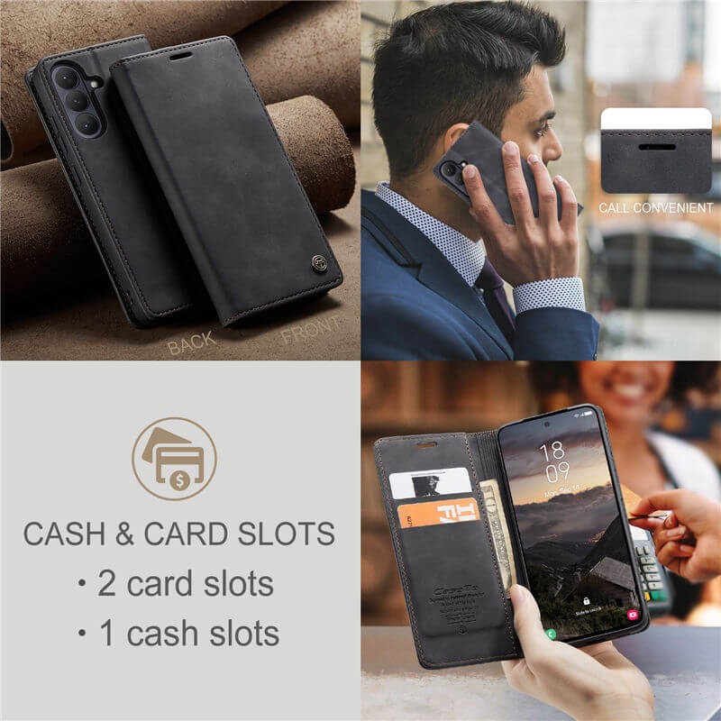 CaseMe Samsung Galaxy S25 Wallet Suede Leather Case