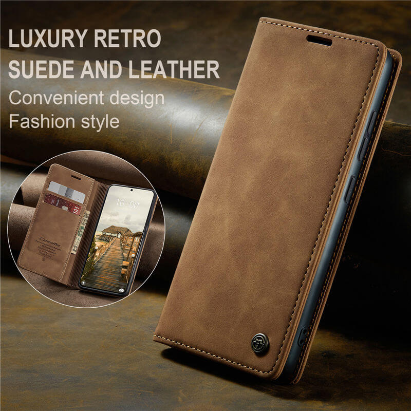 CaseMe Samsung Galaxy S25 Wallet Suede Leather Case