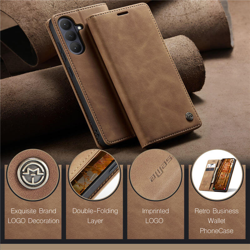 CaseMe Samsung Galaxy S25 Wallet Suede Leather Case