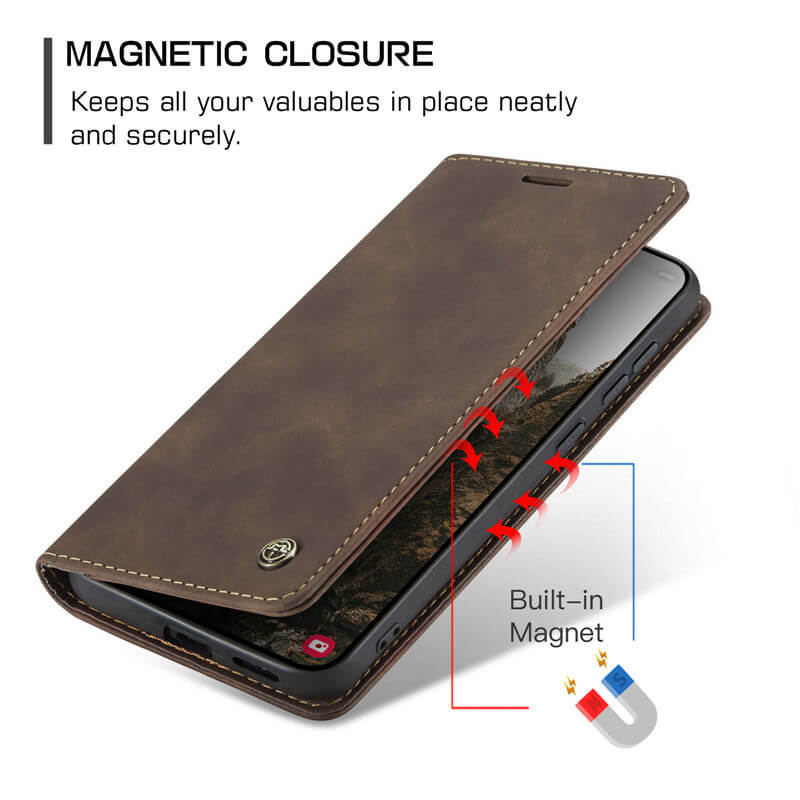 CaseMe Samsung Galaxy S25 Wallet Suede Leather Case