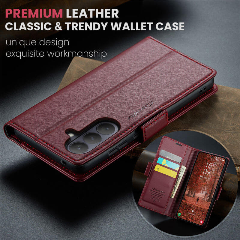 CaseMe Samsung Galaxy S26 Wallet RFID Blocking Case