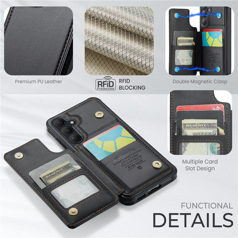 CaseMe Samsung Galaxy S26 RFID Blocking Card Holder Case