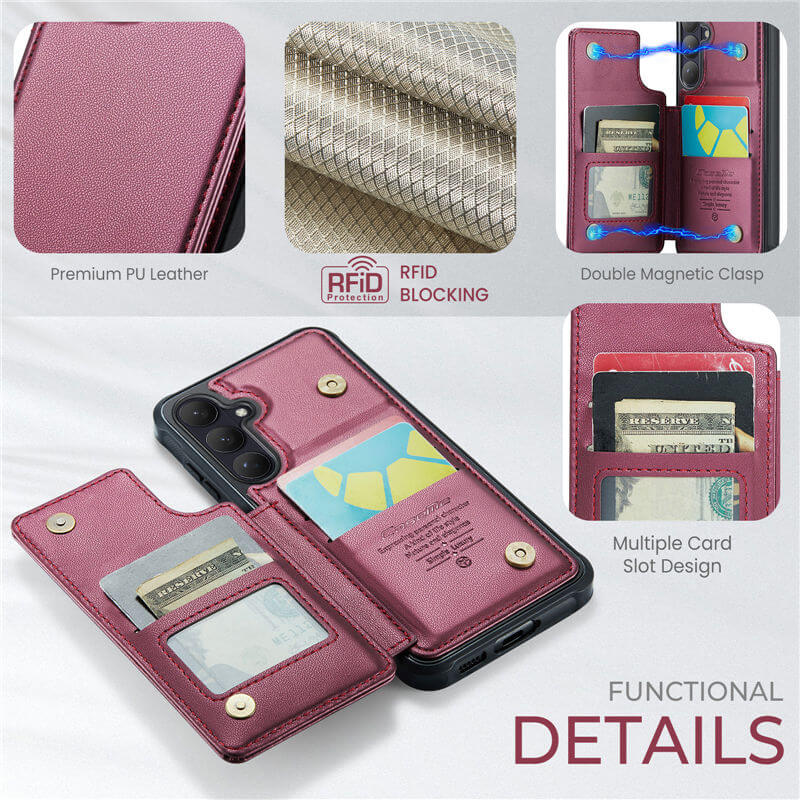 CaseMe Samsung Galaxy S26 RFID Blocking Card Holder Case