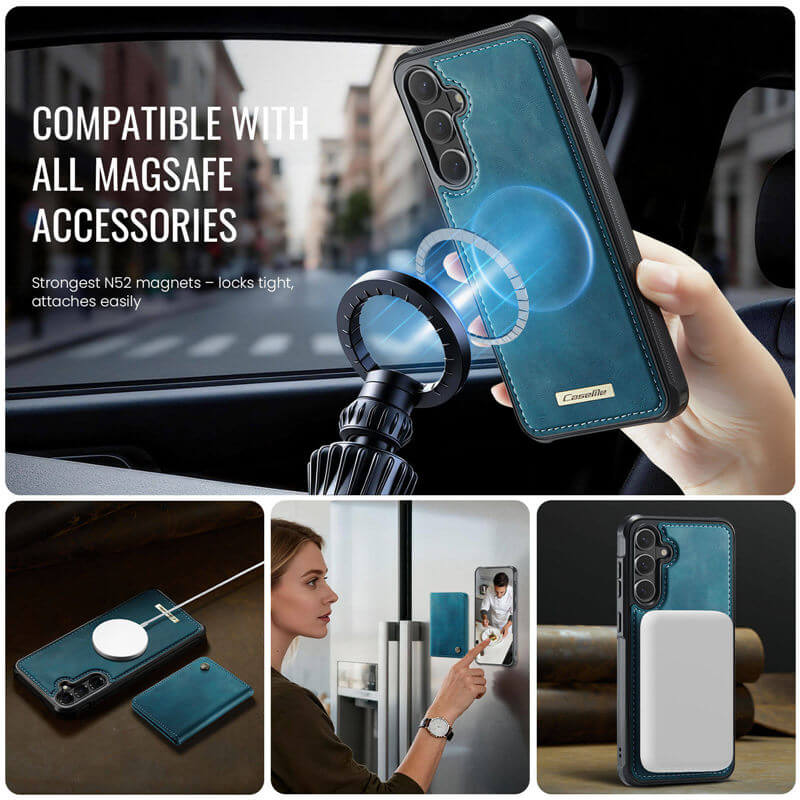CaseMe Samsung Galaxy S26 Plus 2-in-1 Detachable Magnetic Wallet Case