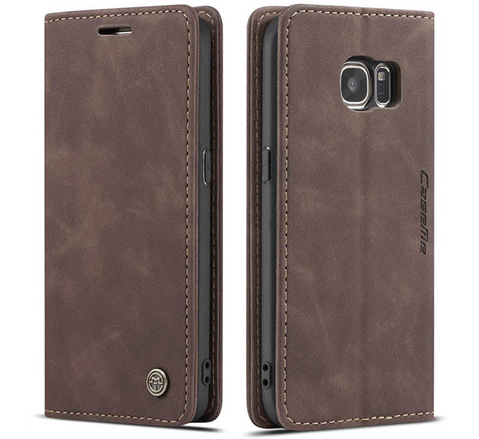 CaseMe Samsung Galaxy S7 Wallet Kickstand Magnetic Flip Leather Case