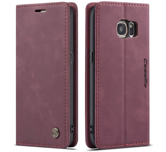 CaseMe Samsung Galaxy S7 Wallet Kickstand Magnetic Flip Leather Case