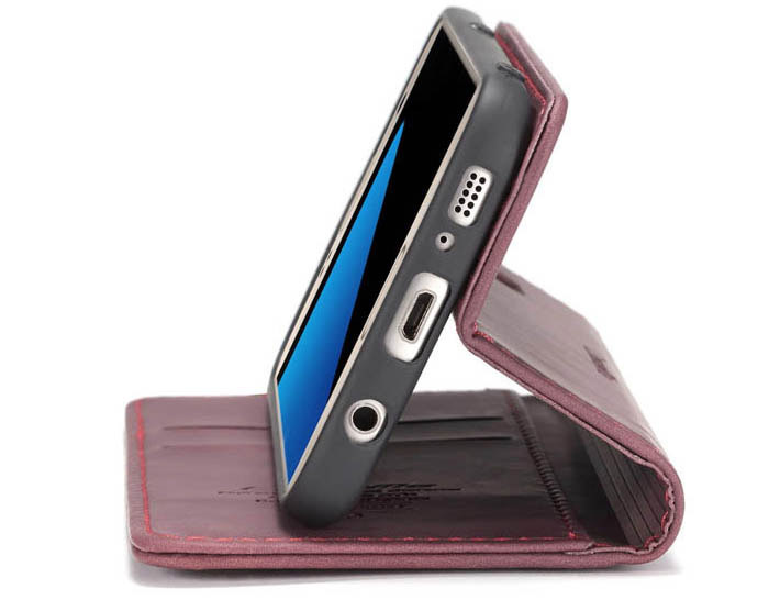 CaseMe Samsung Galaxy S7 Wallet Kickstand Magnetic Flip Leather Case