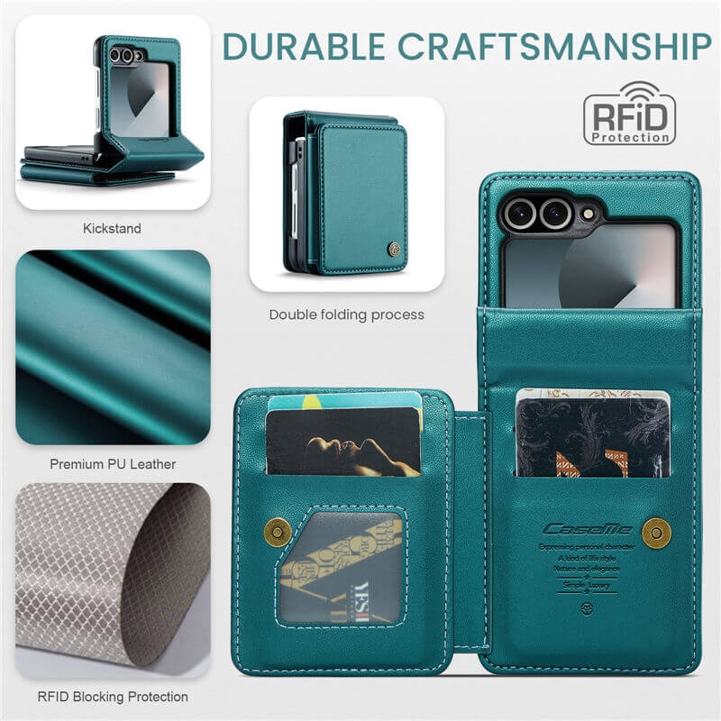 CaseMe Samsung Galaxy Z Flip7 FE RFID Blocking Card Holder Case