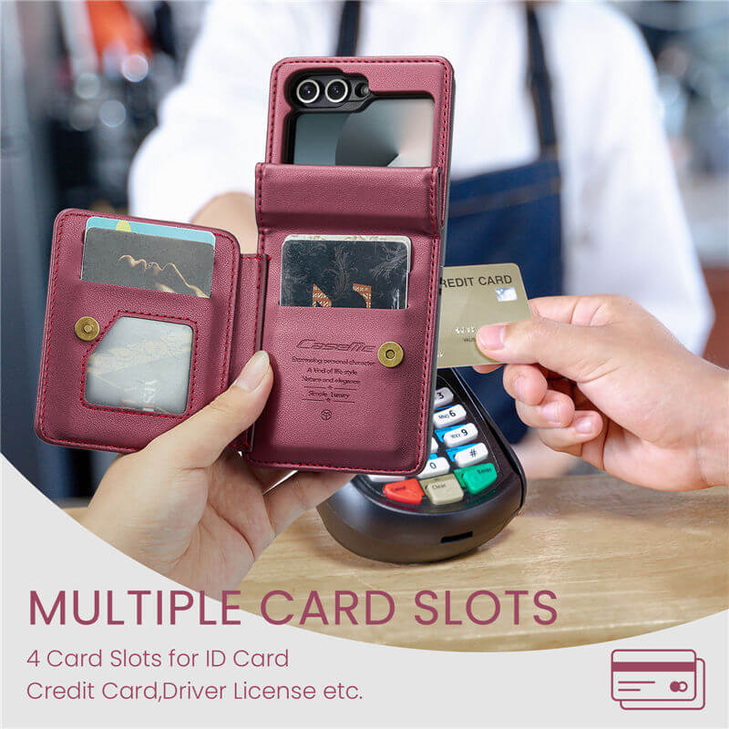 CaseMe Samsung Galaxy Z Flip7 FE RFID Blocking Card Holder Case