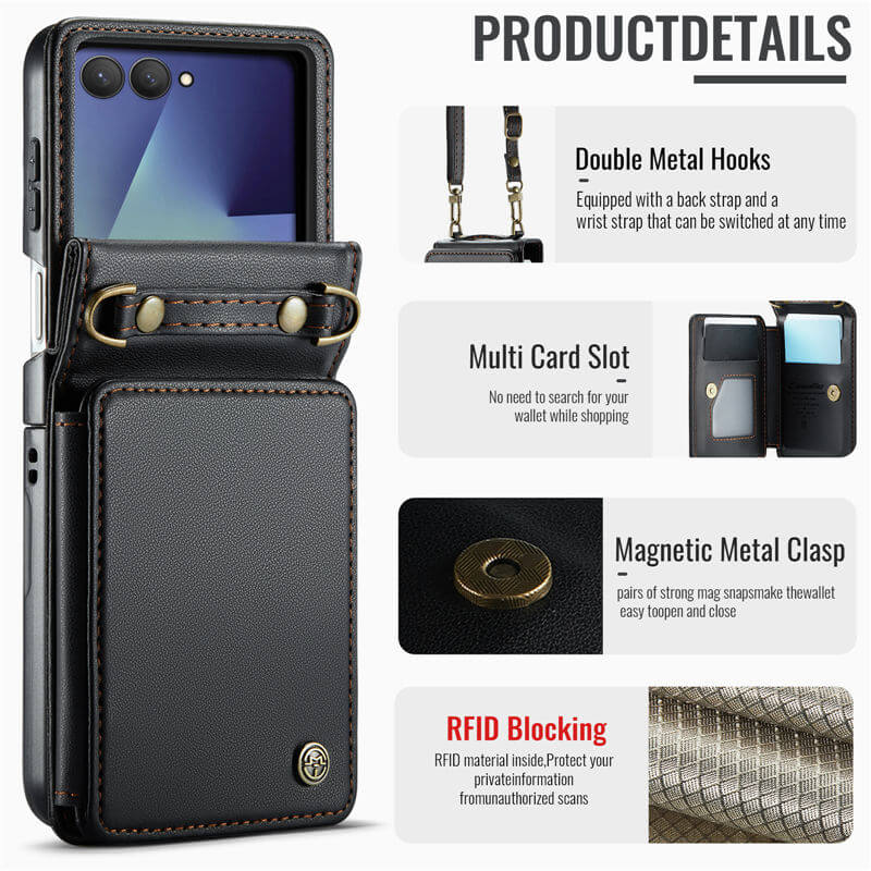 CaseMe Samsung Galaxy Z Flip8 RFID Blocking Card Holder Case