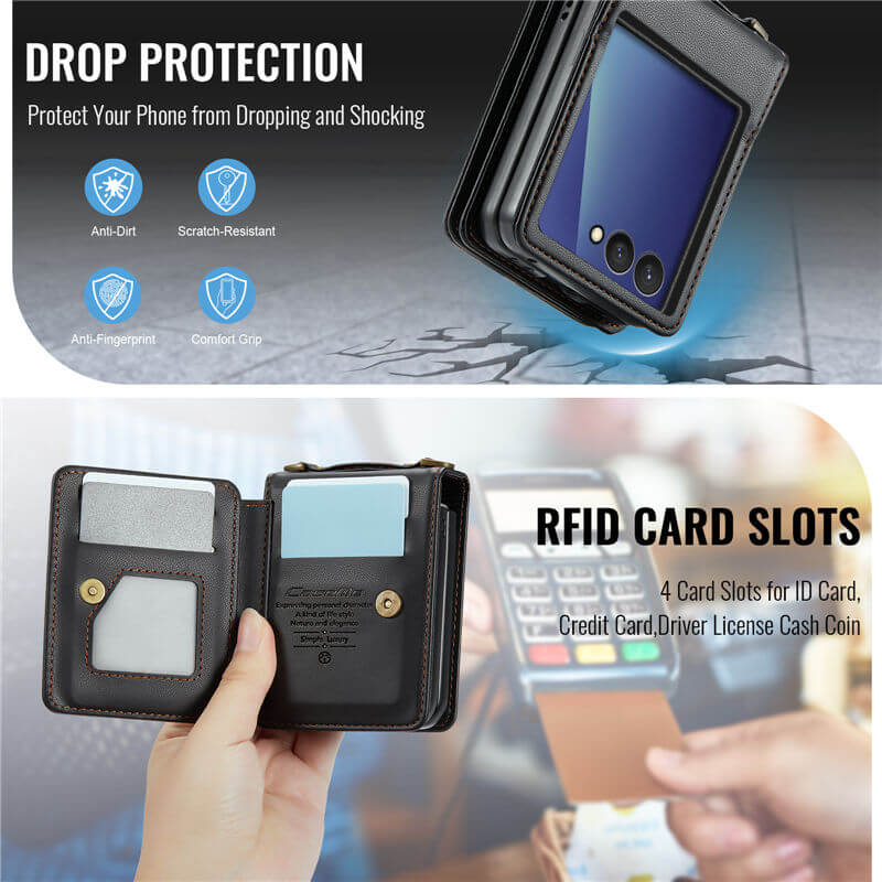 CaseMe Samsung Galaxy Z Flip8 RFID Blocking Card Holder Case