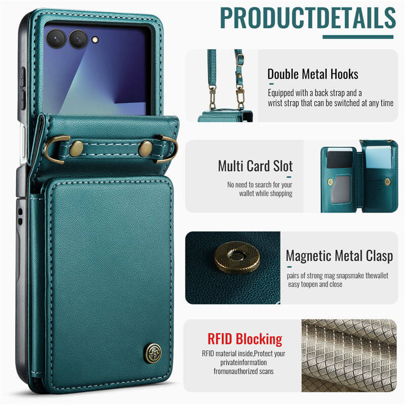 CaseMe Samsung Galaxy Z Flip8 RFID Blocking Card Holder Case