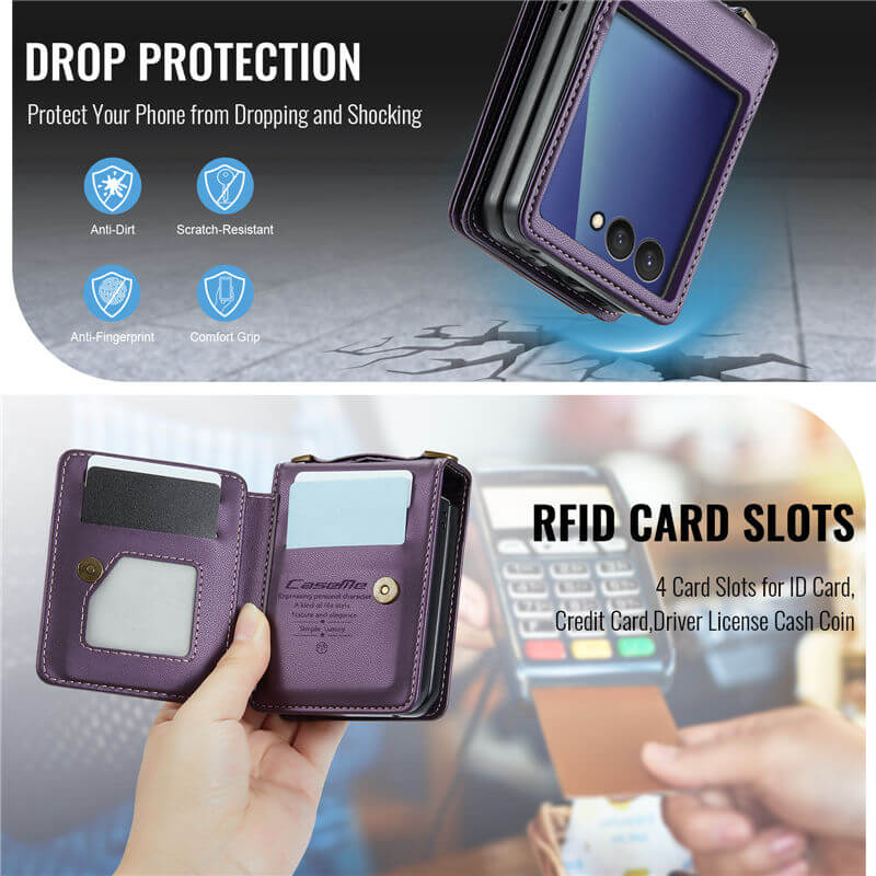 CaseMe Samsung Galaxy Z Flip8 RFID Blocking Card Holder Case