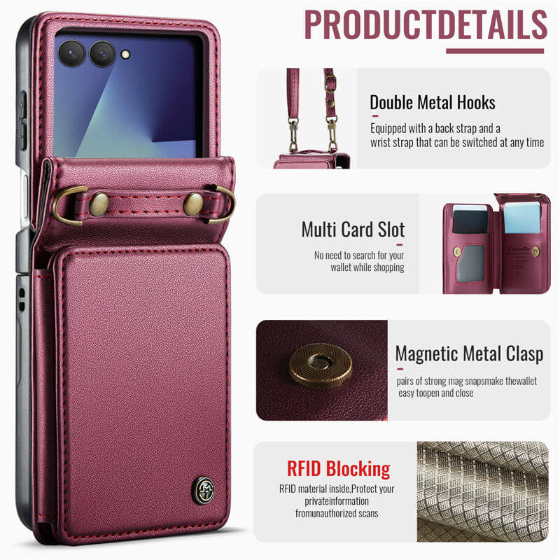 CaseMe Samsung Galaxy Z Flip8 RFID Blocking Card Holder Case