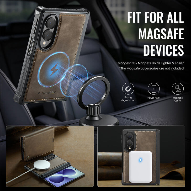 CaseMe Samsung Galaxy Z Fold8 2-in-1 Magnetic Wallet Case