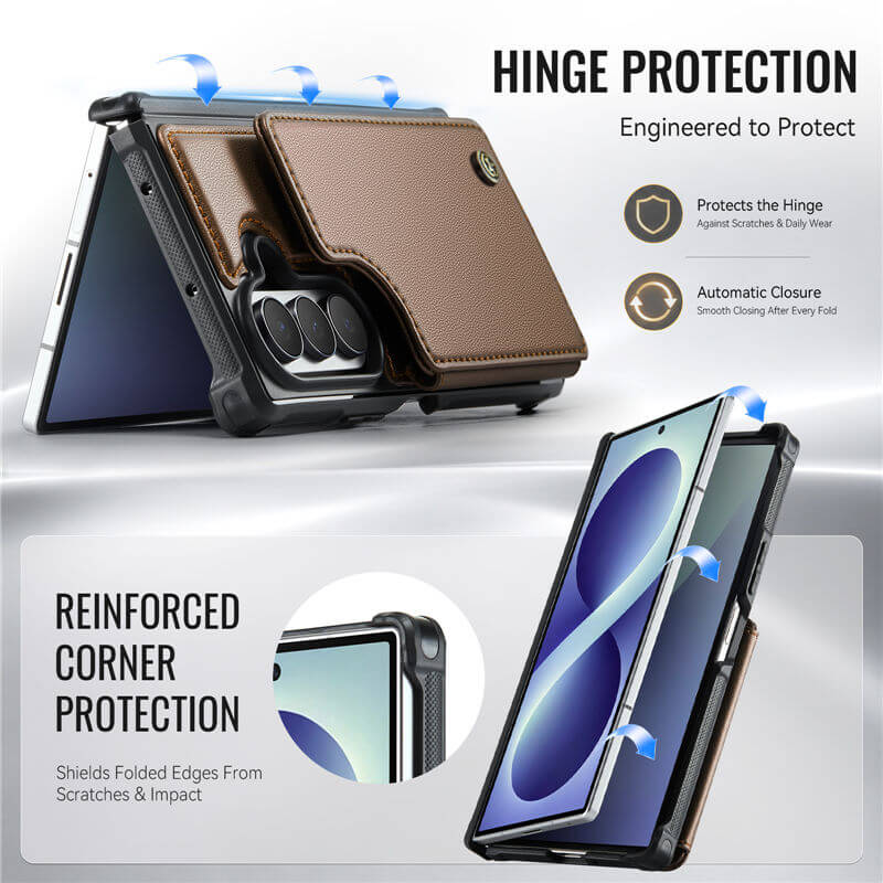 CaseMe Samsung Galaxy Z Fold8 Ultra RFID Blocking Card Holder Case