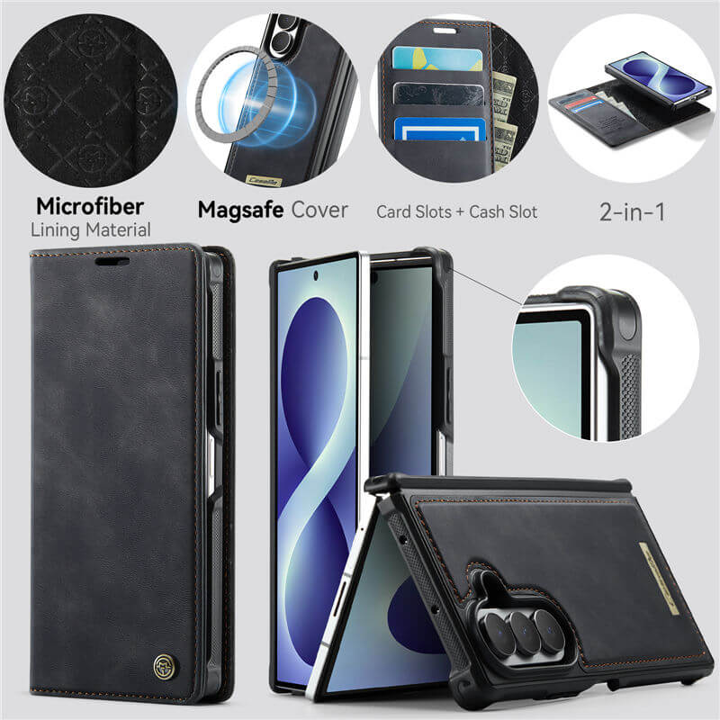 CaseMe Samsung Galaxy Z Fold8 Ultra 2-in-1 Magnetic Wallet Case