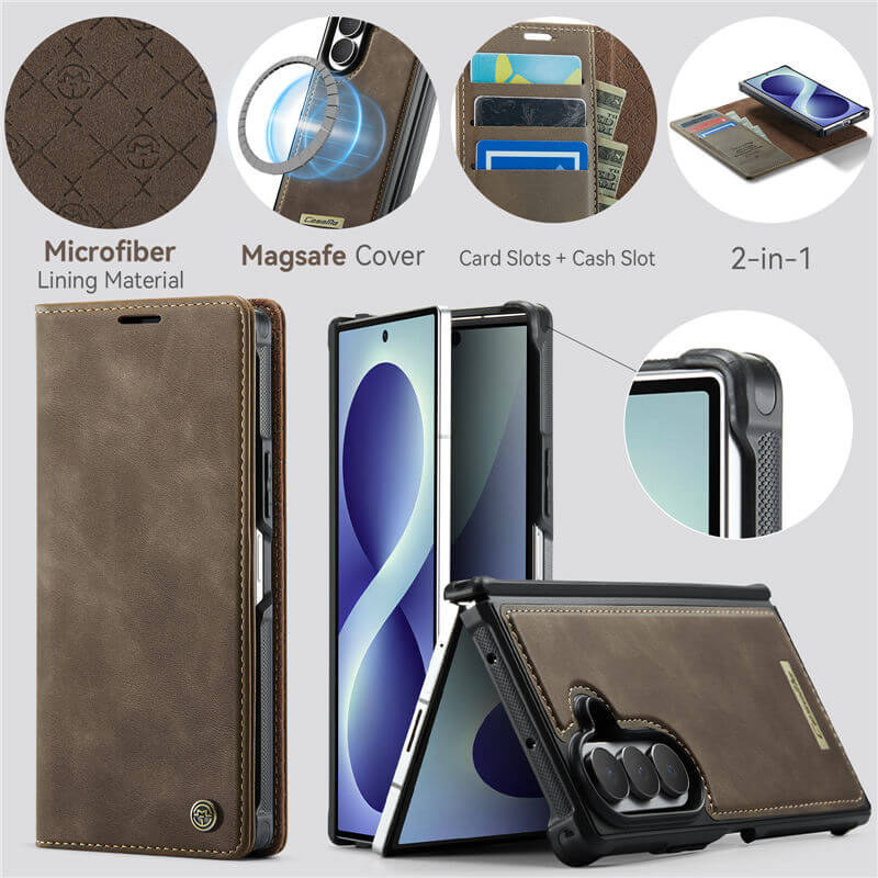 CaseMe Samsung Galaxy Z Fold8 Ultra 2-in-1 Magnetic Wallet Case