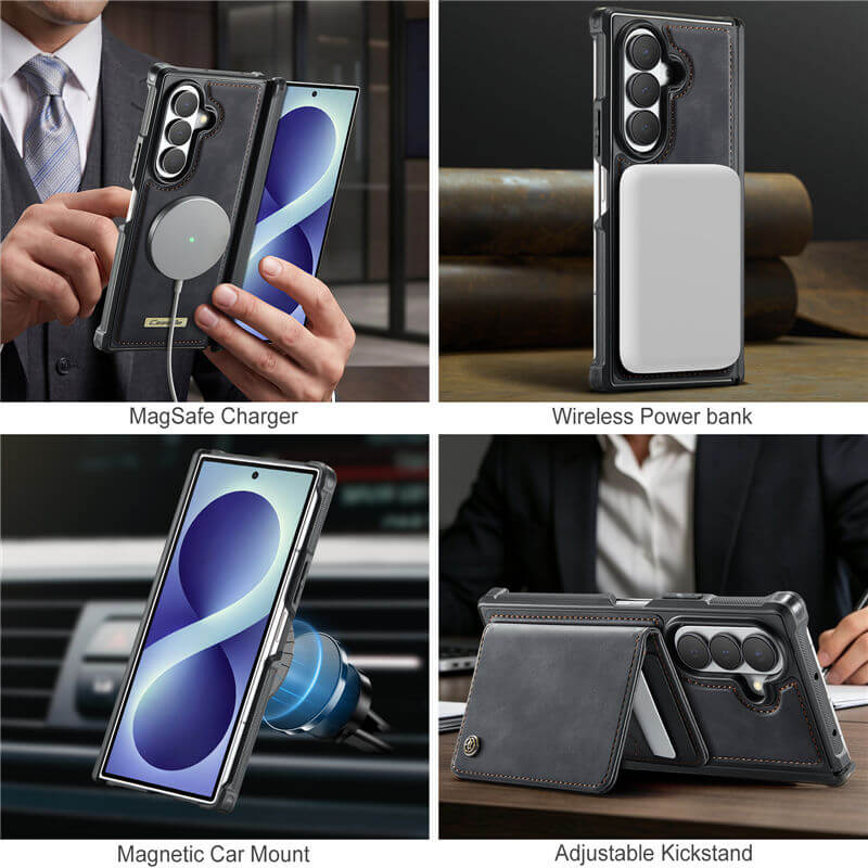 CaseMe Samsung Galaxy Z Fold8 Ultra Detachable Magnetic Wallet Case