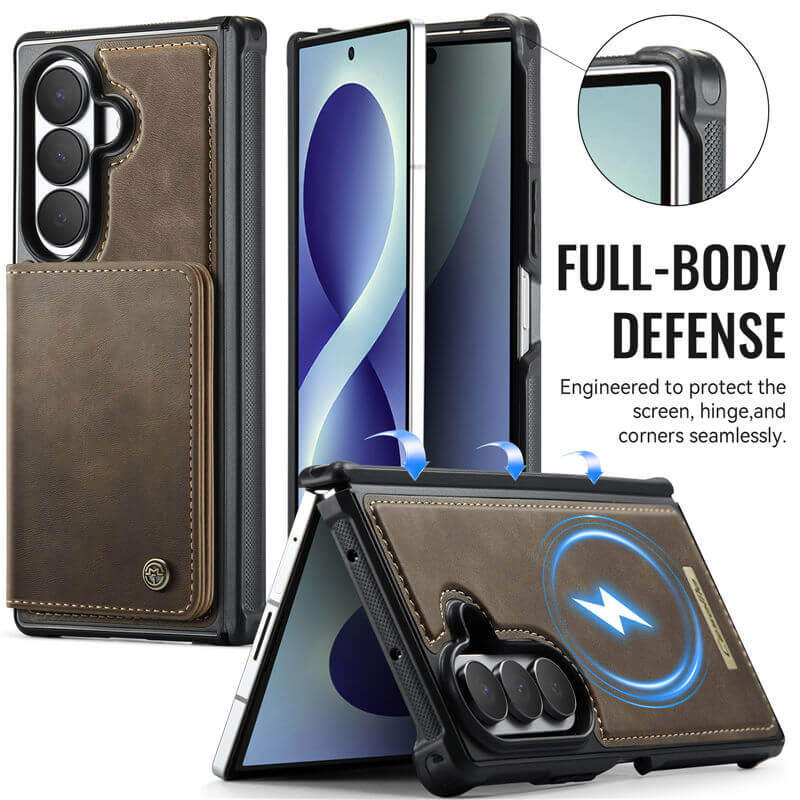 CaseMe Samsung Galaxy Z Fold8 Ultra Detachable Magnetic Wallet Case