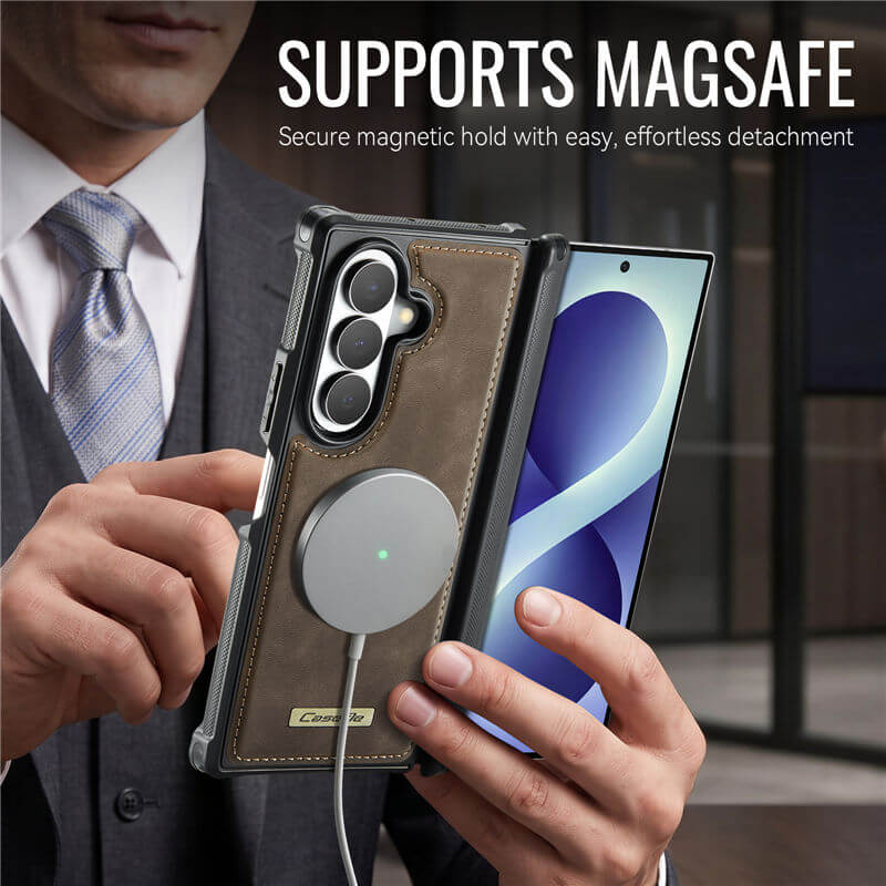 CaseMe Samsung Galaxy Z Fold8 Ultra Detachable Magnetic Wallet Case