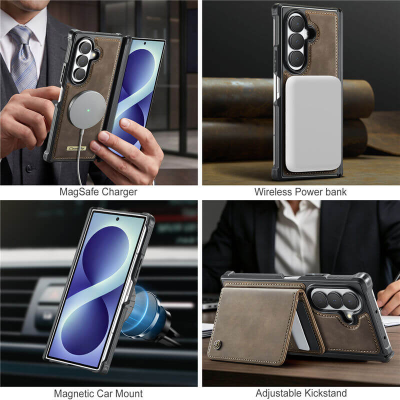 CaseMe Samsung Galaxy Z Fold8 Ultra Detachable Magnetic Wallet Case