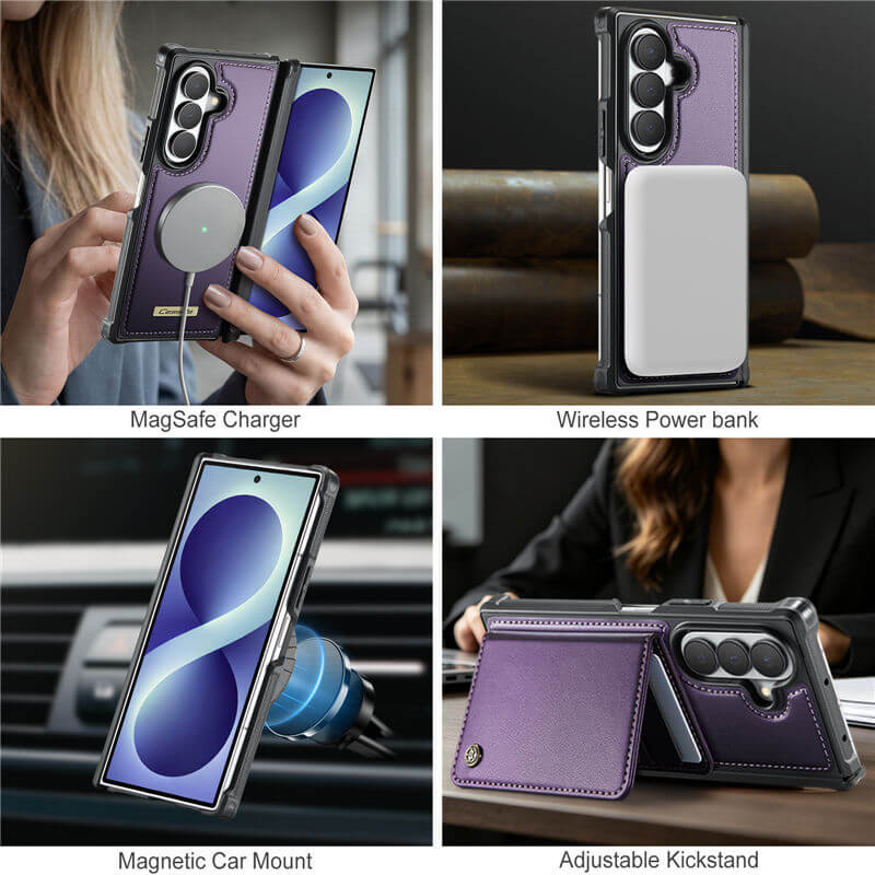 CaseMe Samsung Galaxy Z Fold8 Ultra Detachable Magnetic Wallet Case