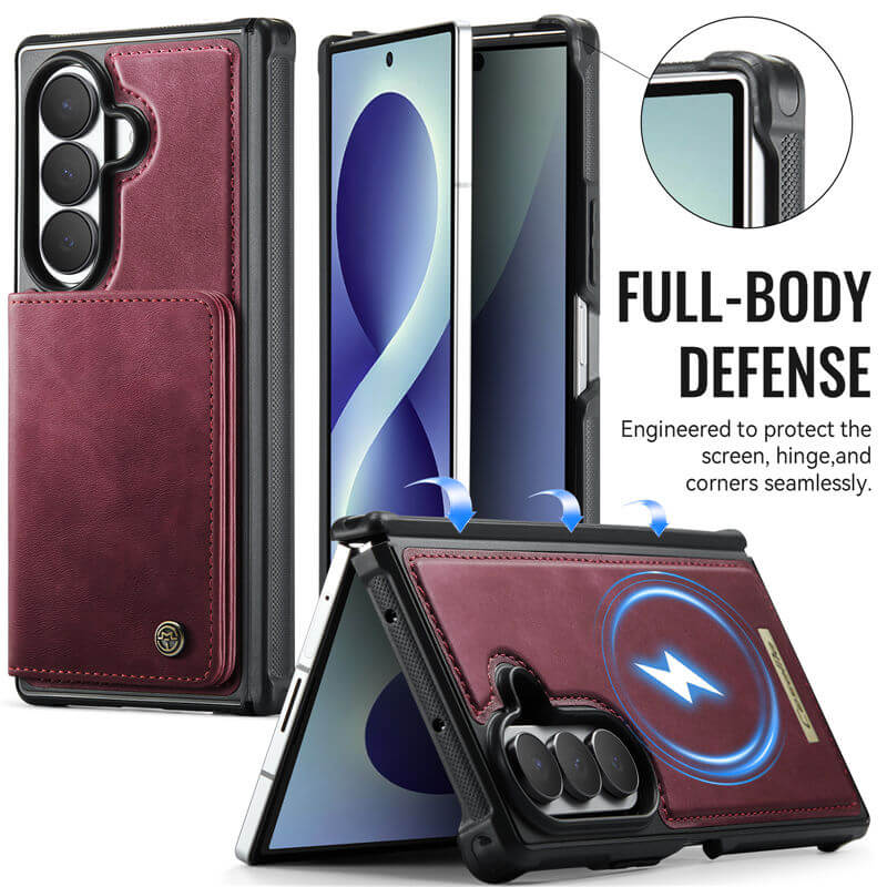 CaseMe Samsung Galaxy Z Fold8 Ultra Detachable Magnetic Wallet Case