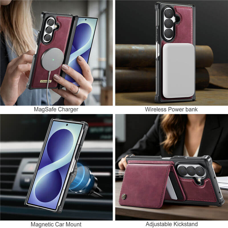 CaseMe Samsung Galaxy Z Fold8 Ultra Detachable Magnetic Wallet Case