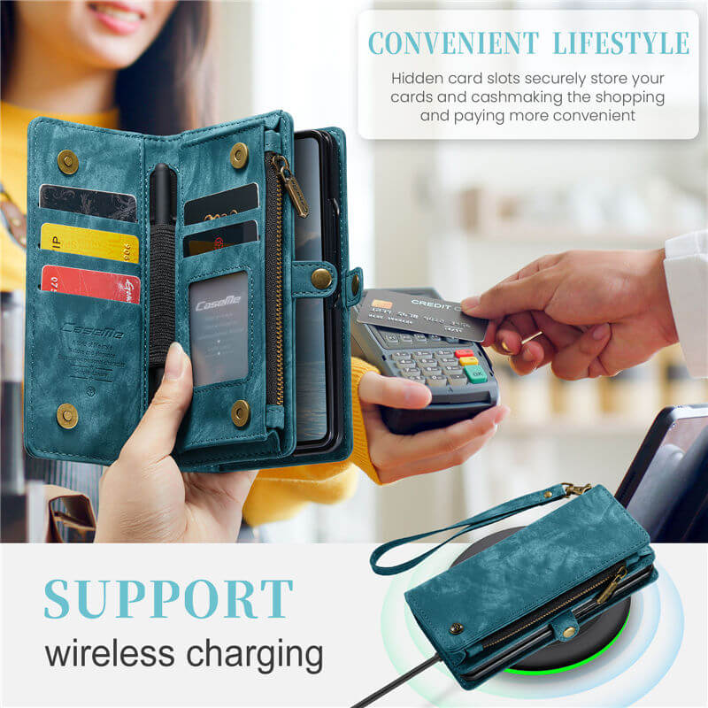 CaseMe Samsung Galaxy Z Fold6 Wallet Case with Wrist Strap