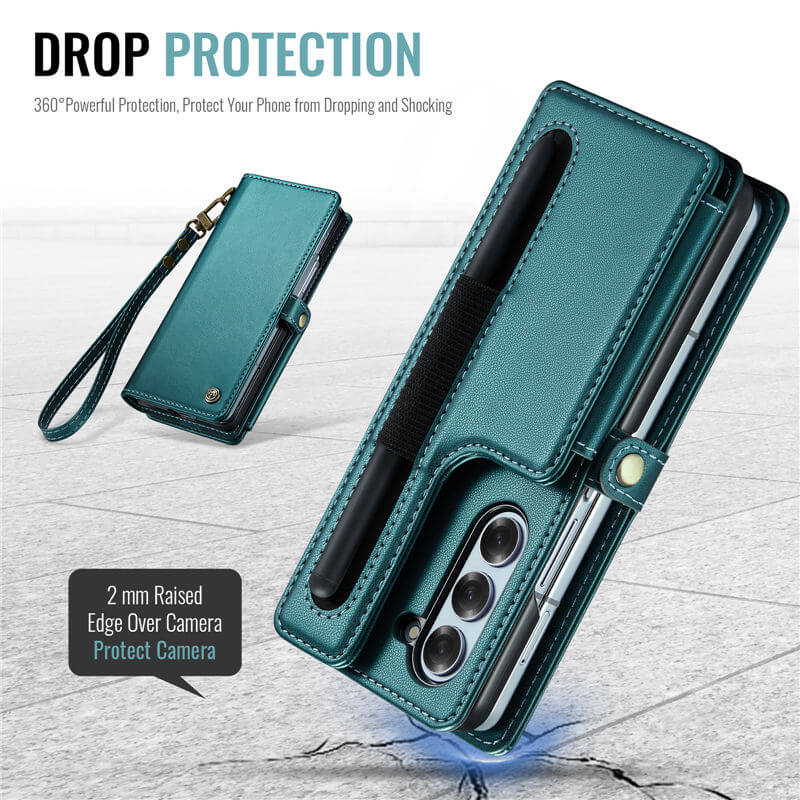 CaseMe Samsung Galaxy Z Fold6 Wallet RFID Blocking Kickstand Case