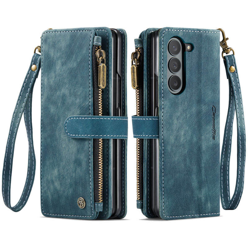 CaseMe Samsung Galaxy Z Fold6 Zipper Wallet Case with Wrist Strap