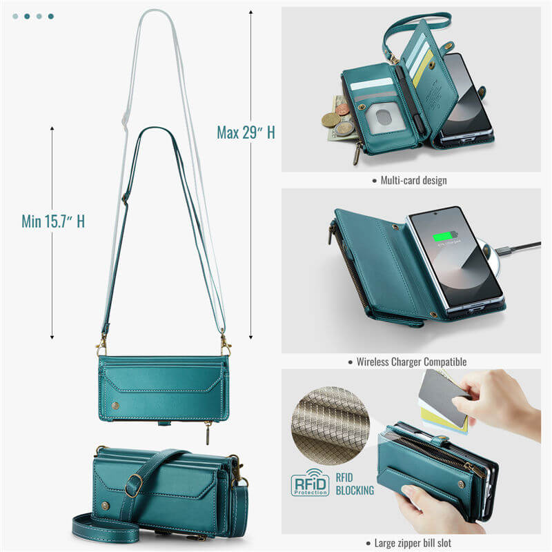 CaseMe Samsung Galaxy Z Fold6 Wallet RFID Blocking Crossbody Case