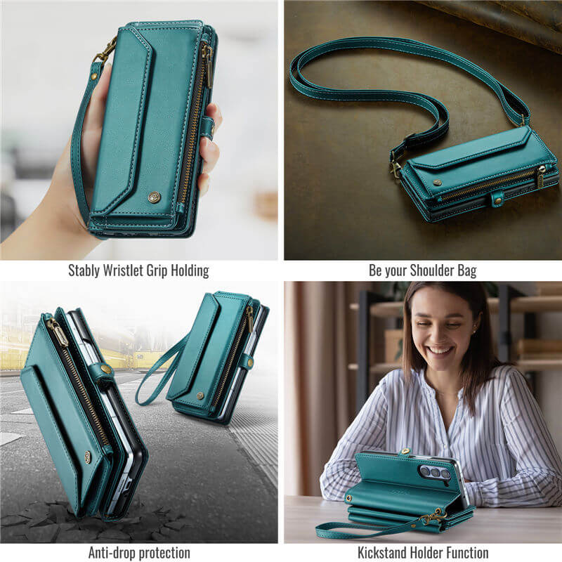 CaseMe Samsung Galaxy Z Fold6 Wallet RFID Blocking Crossbody Case