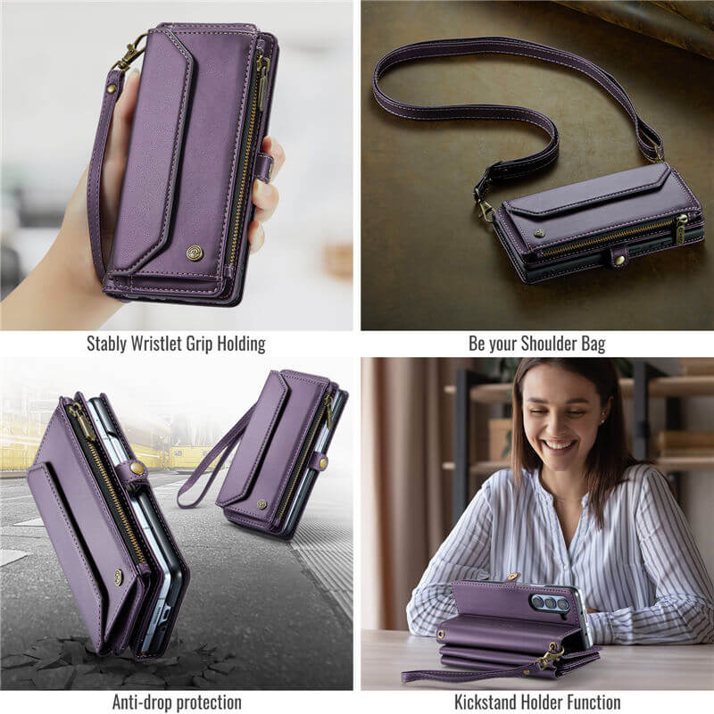 CaseMe Samsung Galaxy Z Fold6 Wallet RFID Blocking Crossbody Case