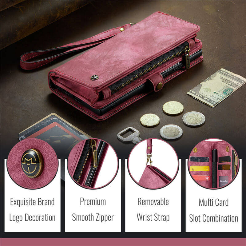 CaseMe Samsung Galaxy Z Fold7 Wallet Case with Wrist Strap