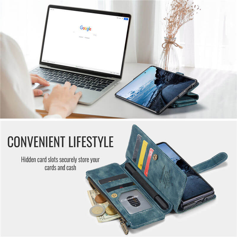 CaseMe Samsung Galaxy Z Fold7 Wallet Case with Wrist Strap