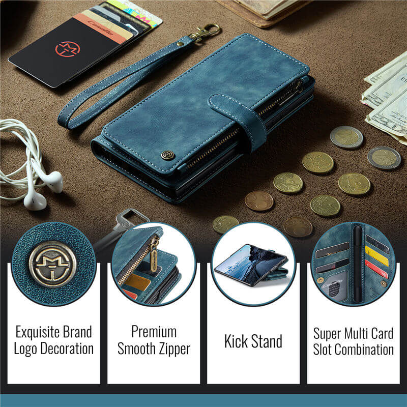 CaseMe Samsung Galaxy Z Fold7 Wallet Case with Wrist Strap