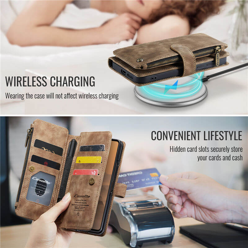 CaseMe Samsung Galaxy Z Fold7 Wallet Case with Wrist Strap