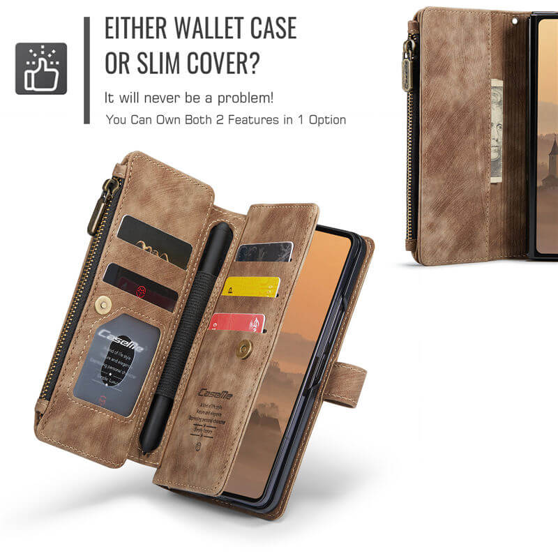 CaseMe Samsung Galaxy Z Fold7 Wallet Case with Wrist Strap