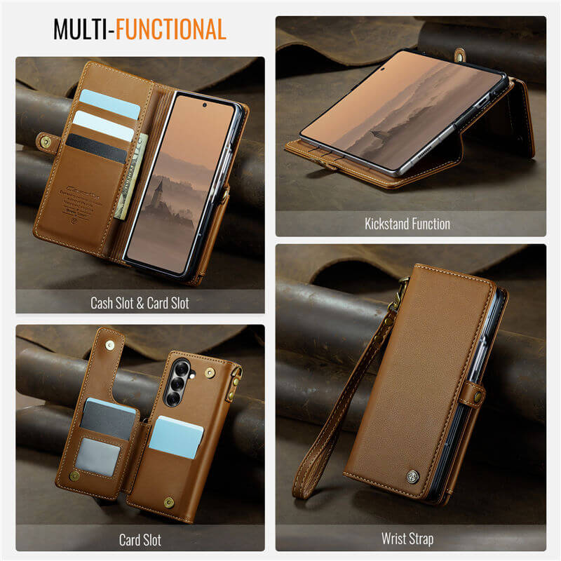 CaseMe Samsung Galaxy Z Fold7 Wallet RFID Blocking Kickstand Case