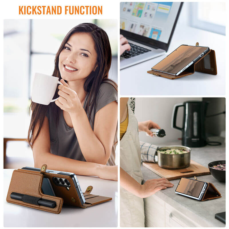 CaseMe Samsung Galaxy Z Fold7 Wallet RFID Blocking Kickstand Case