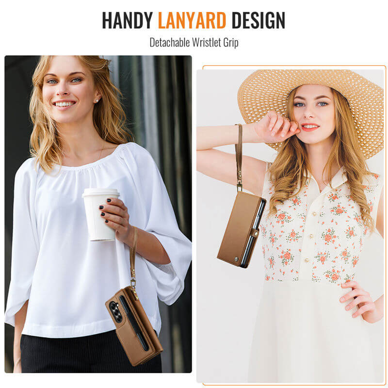 CaseMe Samsung Galaxy Z Fold7 Wallet RFID Blocking Kickstand Case