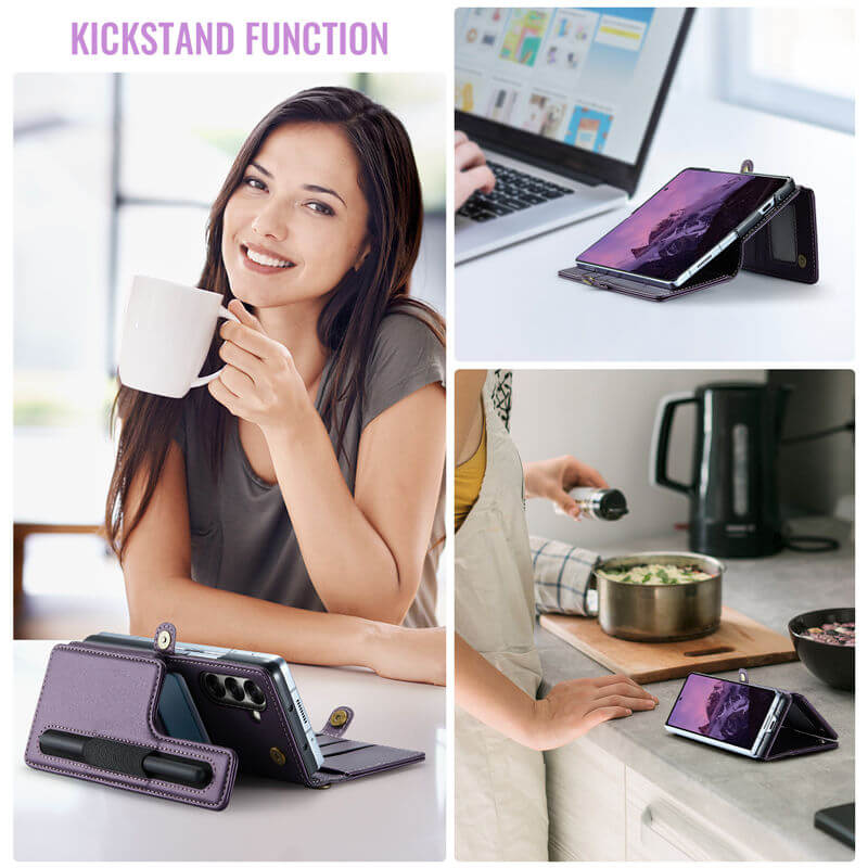 CaseMe Samsung Galaxy Z Fold7 Wallet RFID Blocking Kickstand Case